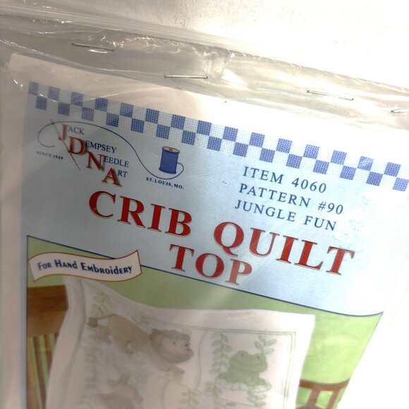 Rare Jack Dempsey Needle Art Item #4060 Crib Quilt Top 40” x 60” NWT - Picture 2 of 6